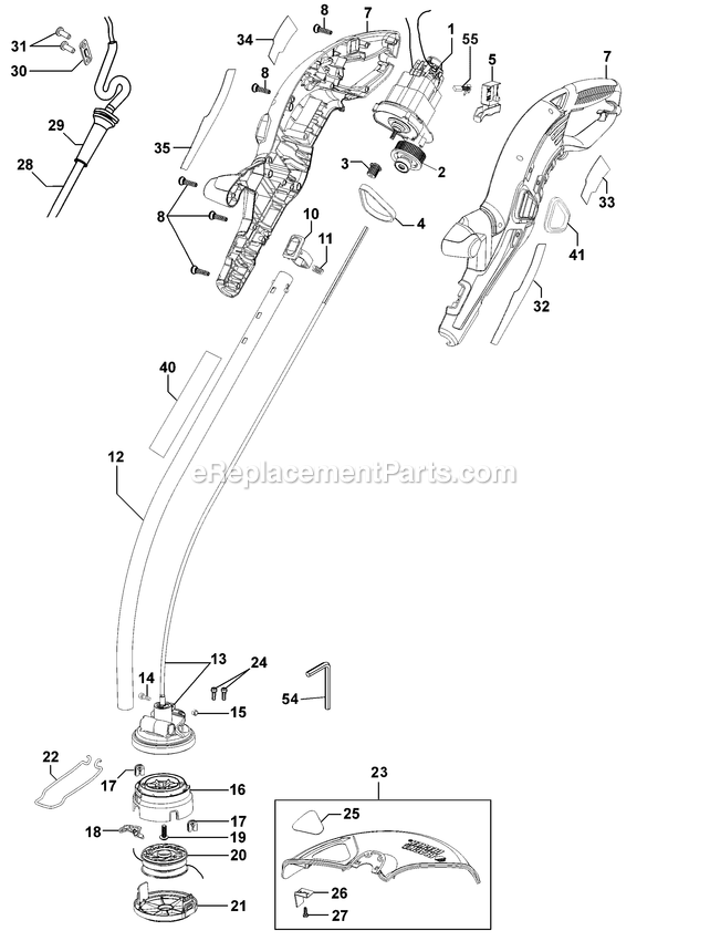 Black and Decker GH1000-B3LZ (Type 4) String Trimmer - Fob Inte Power Tool Page A Diagram